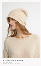 Load image into Gallery viewer, 100% Cashmere Soft Knit Beanie - Double Layer Hat