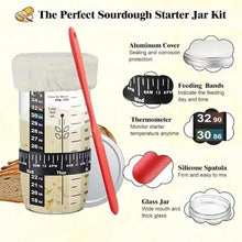 Load image into Gallery viewer, 1set Professional Baking Tools 24 Oz Sourdough Starter Jar Pastry Mat Scraper Bread Slicing Knife Gloves for Home DIY Baking Kit