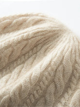 Load image into Gallery viewer, Cashmere Cable Knit Beanie - Unisex