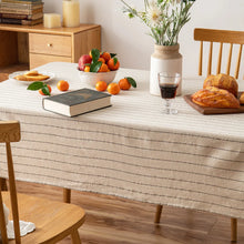 Load image into Gallery viewer, Retro Striped Cotton Linen Tablecloth