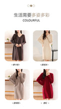 Load image into Gallery viewer, 100% Wool V-Neck Batwing Sleeve Knit Dress