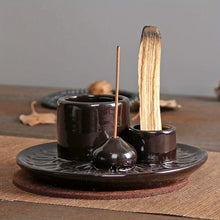 Load image into Gallery viewer, 4-in-1 Ceramic Incense Burner for Aromatherapy & Meditation - Sage & Stick Holder