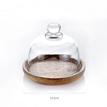 Load image into Gallery viewer, Glass Food Storage Container with Wooden Lid