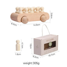Load image into Gallery viewer, Montessori Wooden Baby Trolley with Colorful Dolls