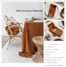 Load image into Gallery viewer, 100% Pure Linen Tablecloth - Solid Color Natural Fabric