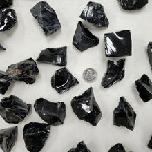 Load image into Gallery viewer, Black Obsidian Raw Stone, Natural Rough Pieces