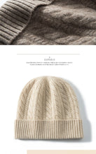 Load image into Gallery viewer, Cashmere Cable Knit Beanie - Unisex