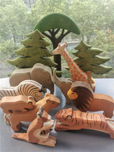 Load image into Gallery viewer, Colorful Wooden Animal Stacking Blocks - Forest & Safari Toys