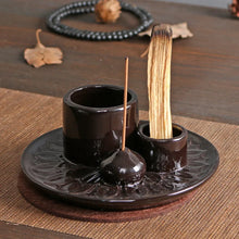Load image into Gallery viewer, 4-in-1 Ceramic Incense Burner for Aromatherapy & Meditation - Sage & Stick Holder