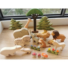 Load image into Gallery viewer, Colorful Wooden Animal Stacking Blocks - Forest & Safari Toys