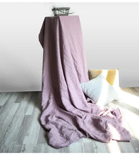 Load image into Gallery viewer, 100% Pure Linen Tablecloth - Solid Color Natural Fabric
