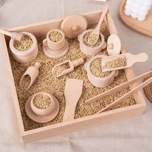 Load image into Gallery viewer, Kids Wooden Montessori Sensory Tea Set