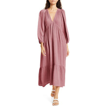 Load image into Gallery viewer, 100% Cotton Muslin Elegant Long Sleeve Dress