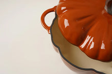 Load image into Gallery viewer, Pumpkin Enameled Cast Iron Dutch Oven - 1.9L Non-Stick Casserole Dish
