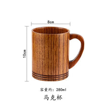 Load image into Gallery viewer, Wood Handle Cups Beer Tea Coffee Milk Water Cup Kitchen Bar Drinkware for Kitchen Coffee Mug