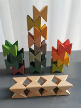 Load image into Gallery viewer, Montessori Wooden Butterfly Stacking Blocks