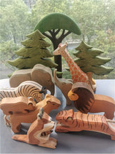 Load image into Gallery viewer, Colorful Wooden Animal Stacking Blocks - Forest & Safari Toys