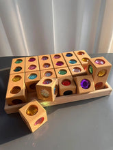 Load image into Gallery viewer, Kids 3D Acrylic Crystal Gem Wooden Blocks