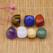 Load image into Gallery viewer, Chakra Tumbled Stone Set, 7 Natural Stones, 15–20mm