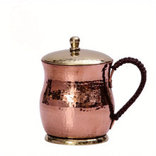 Load image into Gallery viewer, Handmade Copper Mug with Lid, 500ml