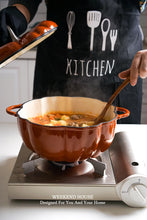 Load image into Gallery viewer, Pumpkin Enameled Cast Iron Dutch Oven - 1.9L Non-Stick Casserole Dish