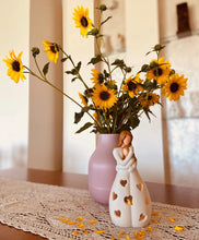 Load image into Gallery viewer, Candlestick Holder with Flickering LED Candle Memorial Gifts Standing Mother Hugging Daughter Statue Resin Figurines