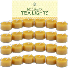 Load image into Gallery viewer, Natural Beeswax Smokeless Tea Light Candles - 12/24/48 Pcs