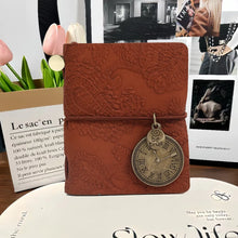 Load image into Gallery viewer, Mini Leather Pocket Notebook - Portable Retro Sketchbook & Daily Planner