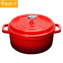 Load image into Gallery viewer, Pumpkin Enameled Cast Iron Dutch Oven - 1.9L Non-Stick Casserole Dish