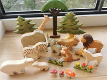 Load image into Gallery viewer, Colorful Wooden Animal Stacking Blocks - Forest & Safari Toys