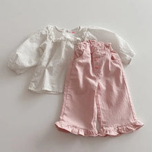 Load image into Gallery viewer, 2024 Girls Spring Pants Baby Casual Ruffle Wide Leg Pants Children's Trendy Autumn Trousers Loose Solid High Waist Bell-bottoms