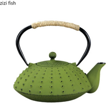 Load image into Gallery viewer, Green Cast Iron Teapot with Infuser, 800ml