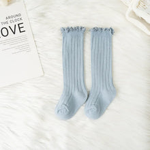 Load image into Gallery viewer, Ruffle-Top Cotton Knee Socks for Little Ones