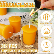 Load image into Gallery viewer, 6-48Pcs Handmade Smokeless Beeswax Votive Candles