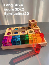 Load image into Gallery viewer, Kids 3D Acrylic Crystal Gem Wooden Blocks