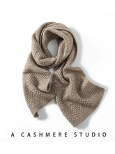 Load image into Gallery viewer, Men Winter Wool Cashmere Knitted Scarf Coarse Needle Texture Thick Neck Warmer Christmas Present Unisex Accessories 170*25 Traf