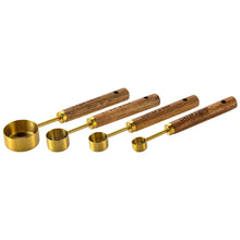 Load image into Gallery viewer, 4PCS Stainless Steel Measuring Spoons with Wooden Handle