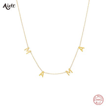 Load image into Gallery viewer, 925 Sterling Silver MAMA Pendant Necklace - 18K Gold Plated