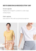 Load image into Gallery viewer, Silk & Cotton Women's Luxury T-Shirt