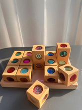 Load image into Gallery viewer, Kids 3D Acrylic Crystal Gem Wooden Blocks