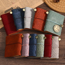 Load image into Gallery viewer, Mini Leather Pocket Notebook - Portable Retro Sketchbook & Daily Planner