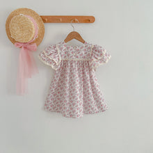 Load image into Gallery viewer, Kids Clothes Fashion Girl Dress Flower Embroidery Retro Lace Dress Cotton Princess Vestido Casual Round Neck Summer New Sweet