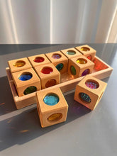 Load image into Gallery viewer, Kids 3D Acrylic Crystal Gem Wooden Blocks
