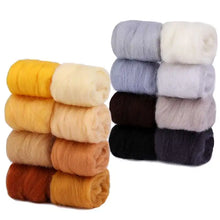 Load image into Gallery viewer, 10 G DIY Wool Roving Needle Felting 8 Colors Wool Felting Fibre Handmade Material For Beginners Needle Felting Product Making