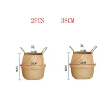 Load image into Gallery viewer, Seaweed Wicker Basket Rattan Hanging Flowerpot  Dirty Clothes    Storage    WF1015