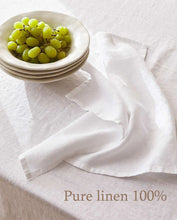 Load image into Gallery viewer, 100% Pure Linen Tablecloth - Solid Color Natural Fabric