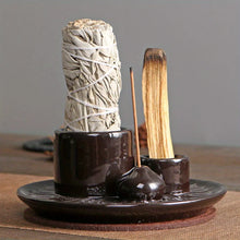 Load image into Gallery viewer, 4-in-1 Ceramic Incense Burner for Aromatherapy & Meditation - Sage & Stick Holder