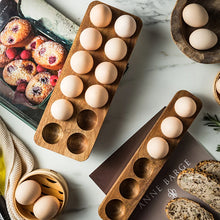 Load image into Gallery viewer, Japanese Wooden Double-Row Egg Storage Box