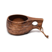 Load image into Gallery viewer, 210ml Outdoor Cup Kuksa Camping Mug Coffee Milk Cups Mugs Acacia-Wood Drinkware Bushcrafts Artifact Kitchen