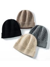 Load image into Gallery viewer, Cashmere Cable Knit Beanie - Unisex